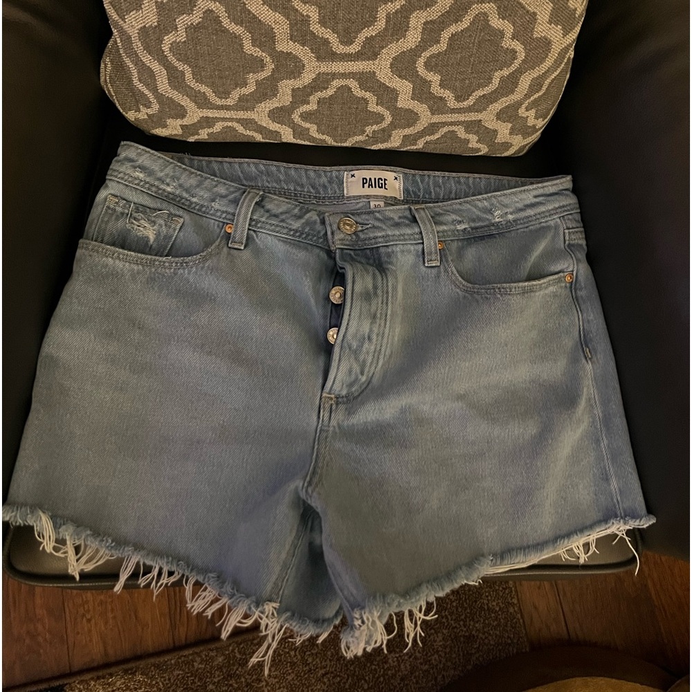 Paige light washed Noella Jean Shorts
